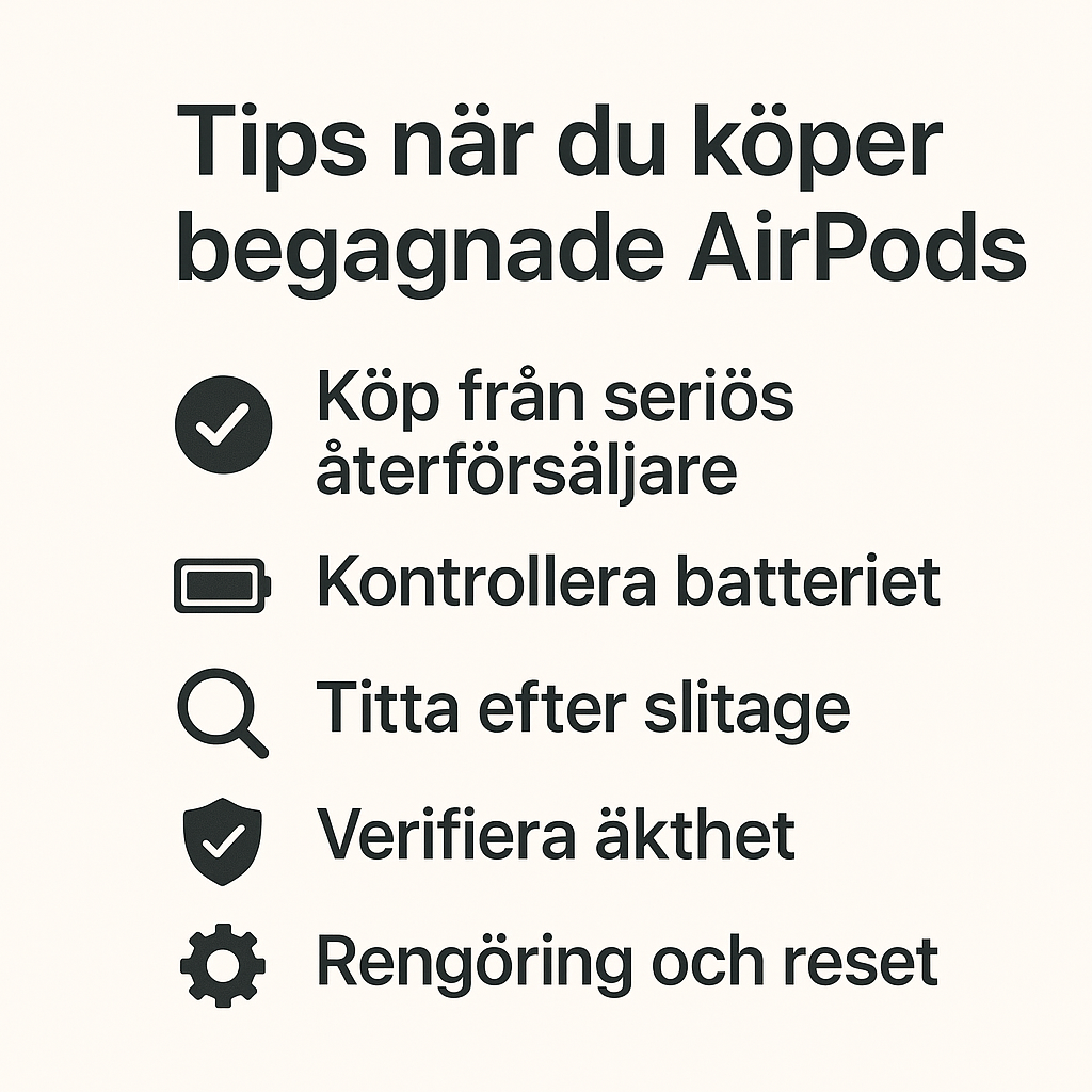Tips vid köp av begagnade Airpods
