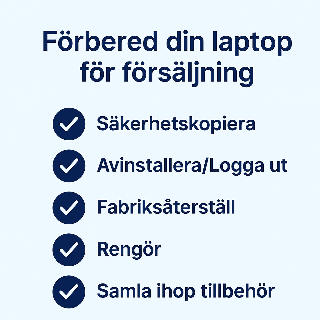Förbered din laptop för försäljning