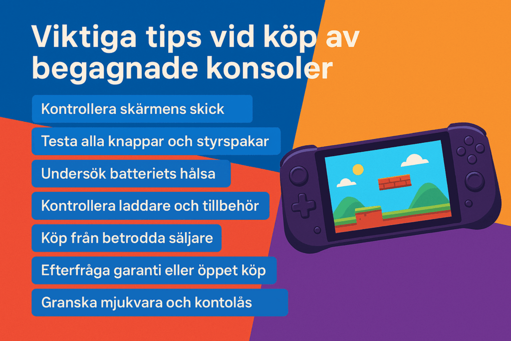 Viktiga tips vid köp av begagnade konsoller