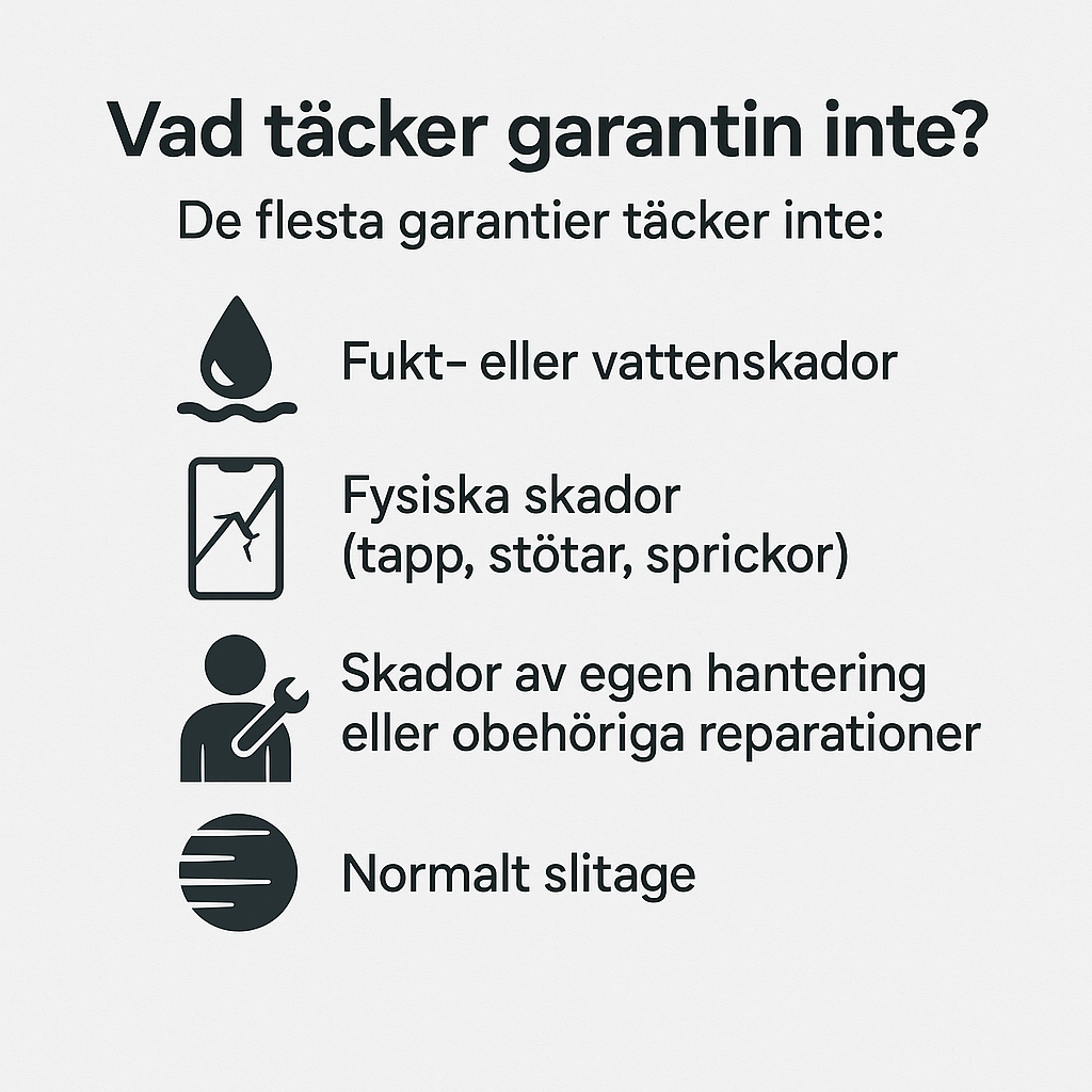 Vad täcker garantin inte?