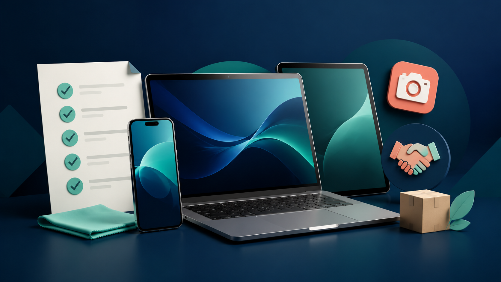 Verktyg för att förbereda och sälja begagnad mobil, laptop eller surfplatta
