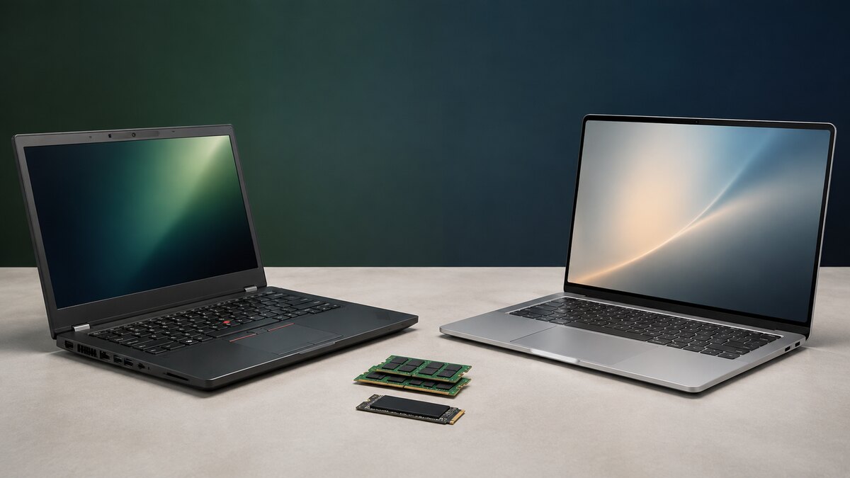 Prisvärd företagslaptop jämförs med en premiumlaptop under 10 000 kronor