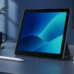 Begagnad Apple iPad 9 med hemknapp, penna och Lightning-kabel